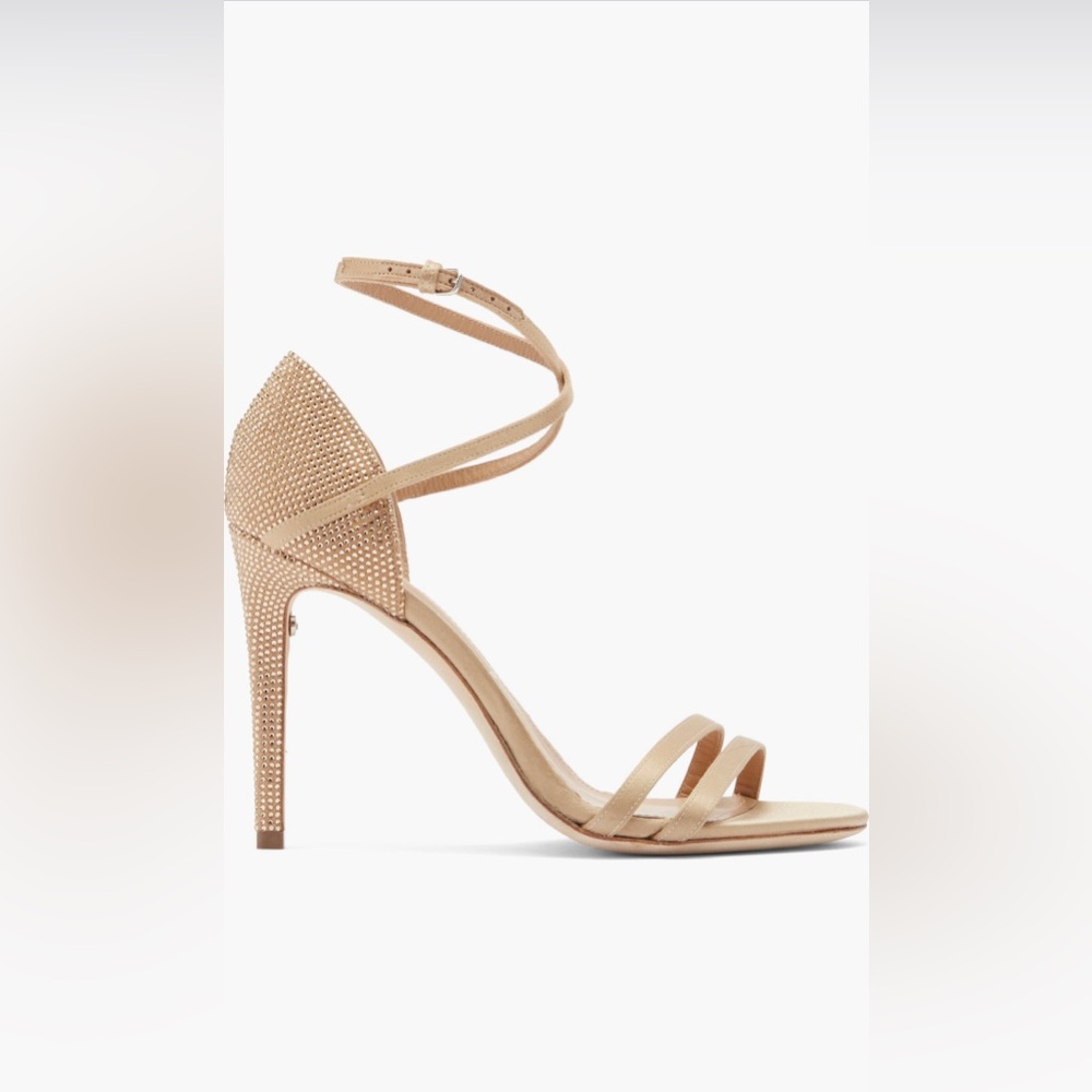 Salvatore Ferragamo Women's Ines X5 Crystal Embelished Ankle Strap Heels
